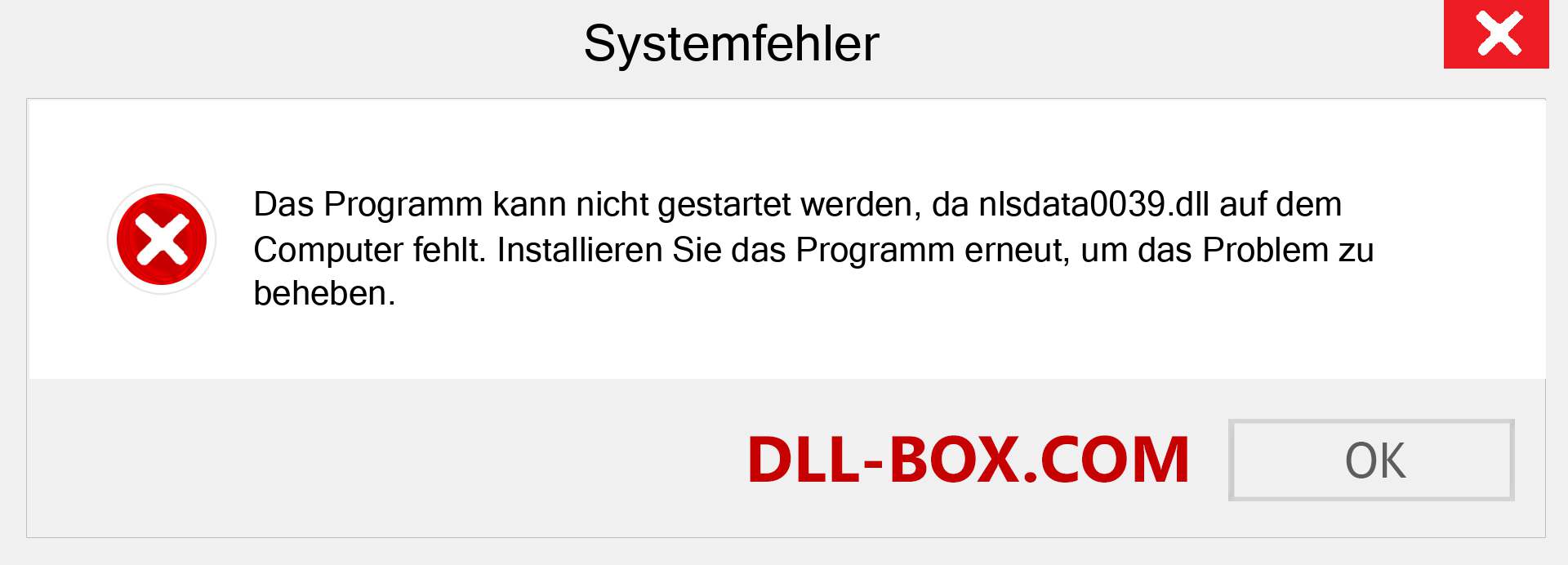 nlsdata0039.dll-Datei fehlt?. Download für Windows 7, 8, 10 - Fix nlsdata0039 dll Missing Error unter Windows, Fotos, Bildern