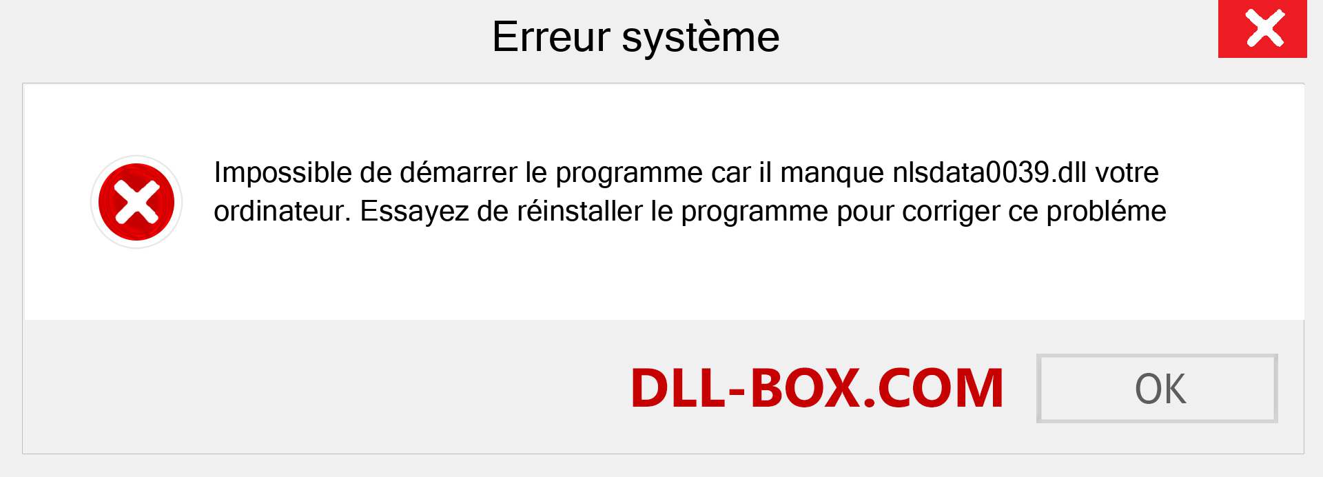 Le fichier nlsdata0039.dll est manquant ?. Télécharger pour Windows 7, 8, 10 - Correction de l'erreur manquante nlsdata0039 dll sur Windows, photos, images